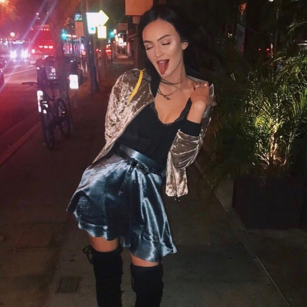 Velvet/Velour Zip-Up Bomber Jacket